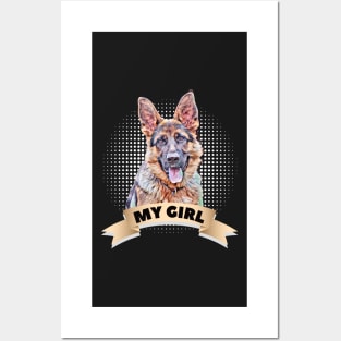 shepherd dog, dog shirt, shepherd dog breed, german shepherd, german shepherd gift, alsatian, herding dog, guard dog Posters and Art